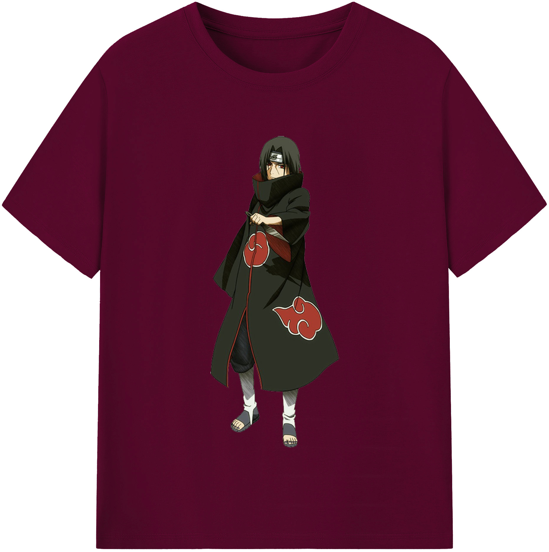 （画像用） NARUTO -ナルト- うちは イタチ Uchiha Itachi レディースカジュアルプリントTシャツ（綿100％）